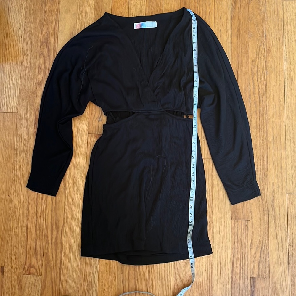 NWOT Free People BEACH Stasia Mini Dress Black with Cut outs